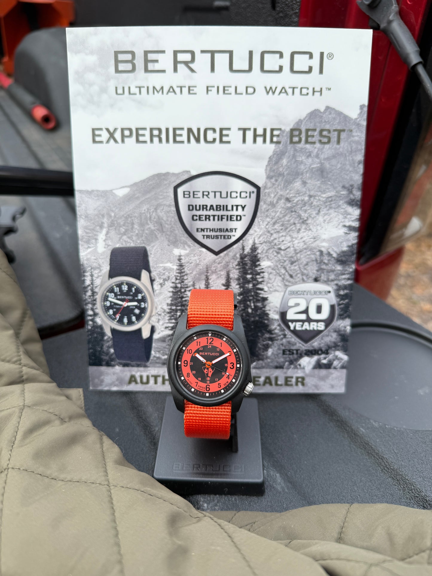 Bertucci #11119 DX3® Field™ - Base Camp Enzo™ Dial, Base Camp Orange™ Nylon Band
