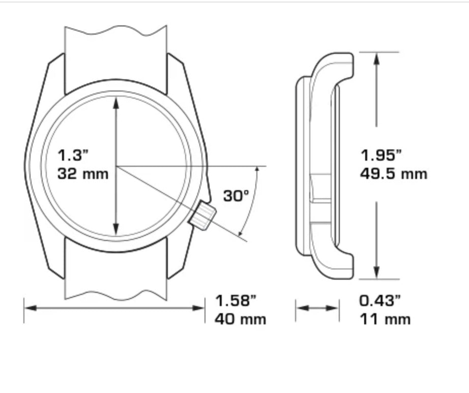 Bertucci#11144 DX3® Field™ - White Dial, International Orange/NASA Nylon Band