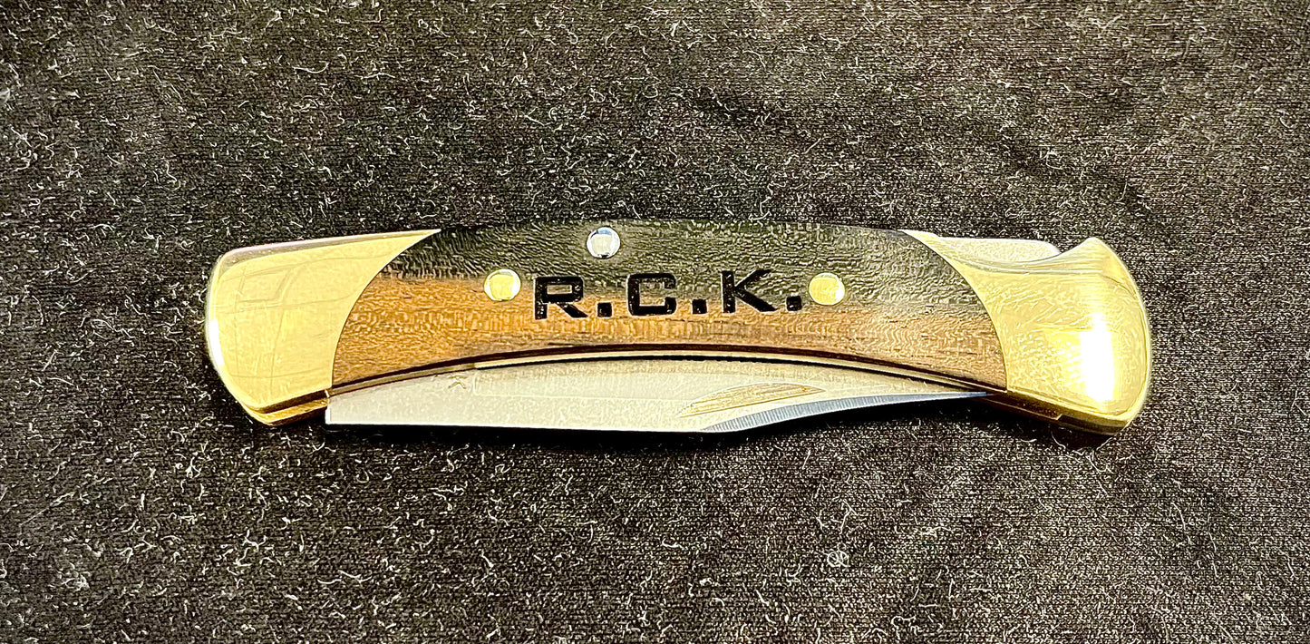 Buck 55 Folding Pocket Knife with custom engraving options