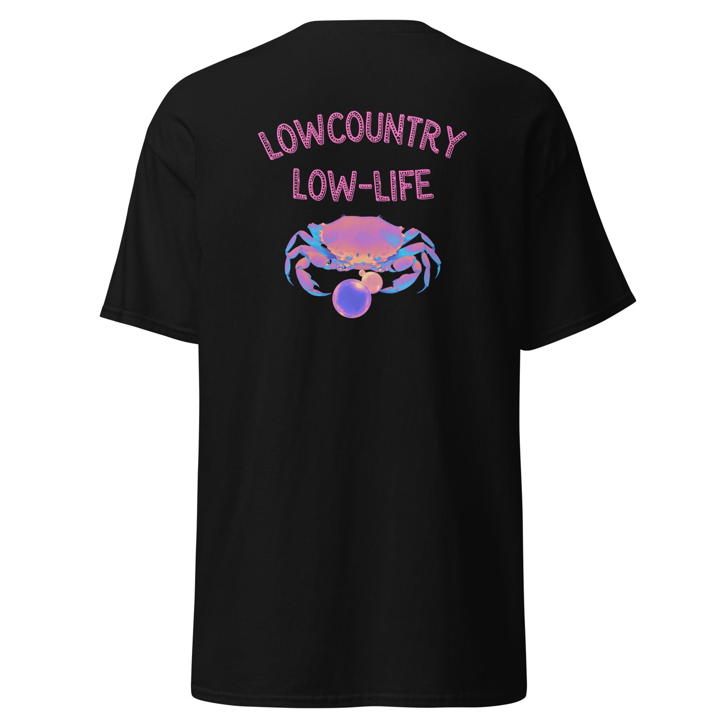 Lowcountry Low-Life T-Shirt - Blue Crab Design | Coastal Carolina & Georgia Apparel