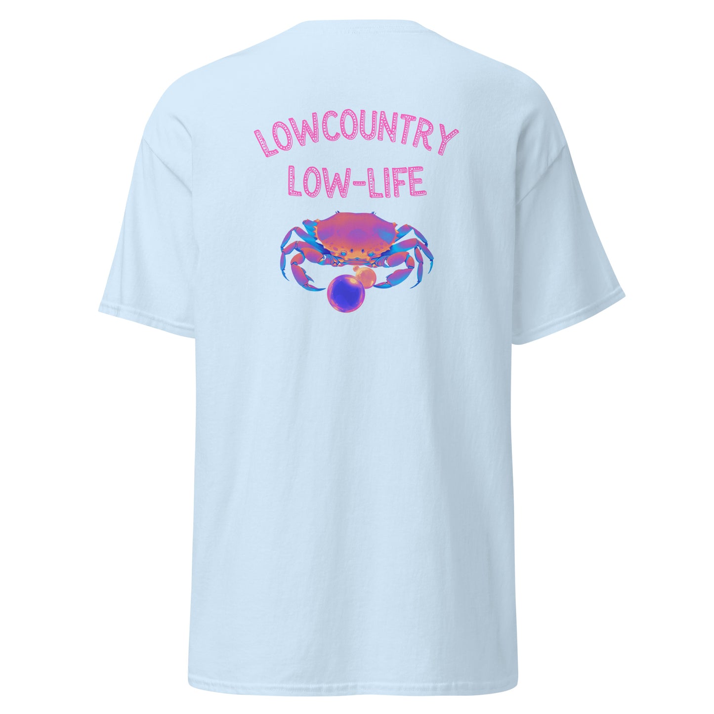 Lowcountry Low-Life T-Shirt - Blue Crab Design | Coastal Carolina & Georgia Apparel