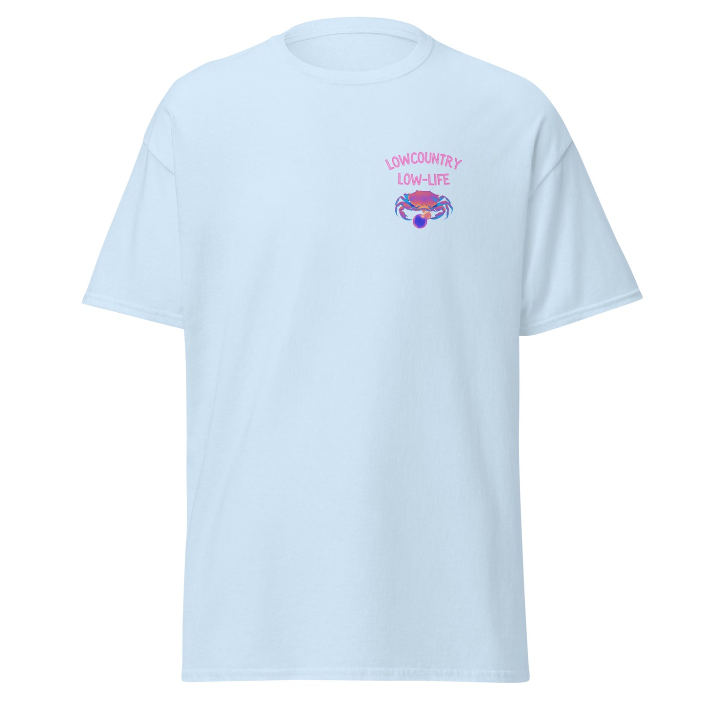 Lowcountry Low-Life T-Shirt - Blue Crab Design | Coastal Carolina & Georgia Apparel