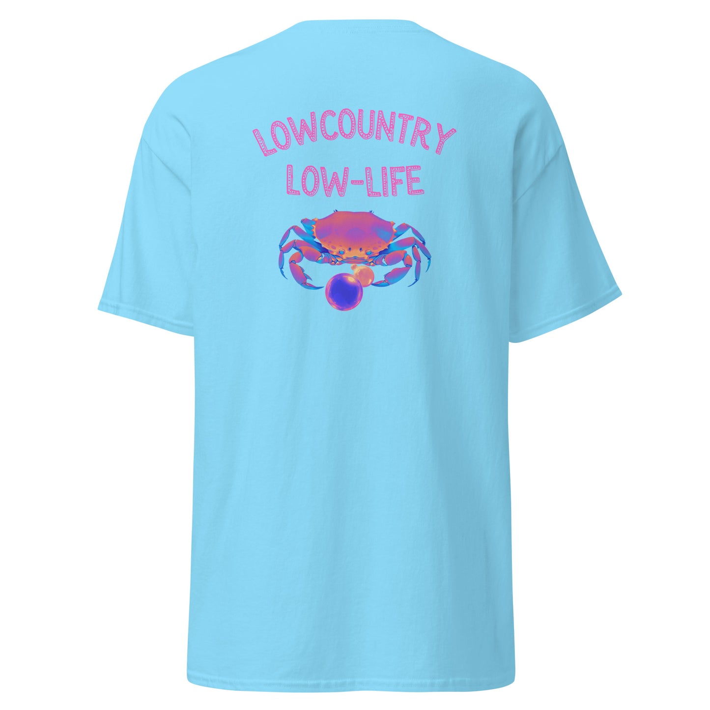 Lowcountry Low-Life T-Shirt - Blue Crab Design | Coastal Carolina & Georgia Apparel