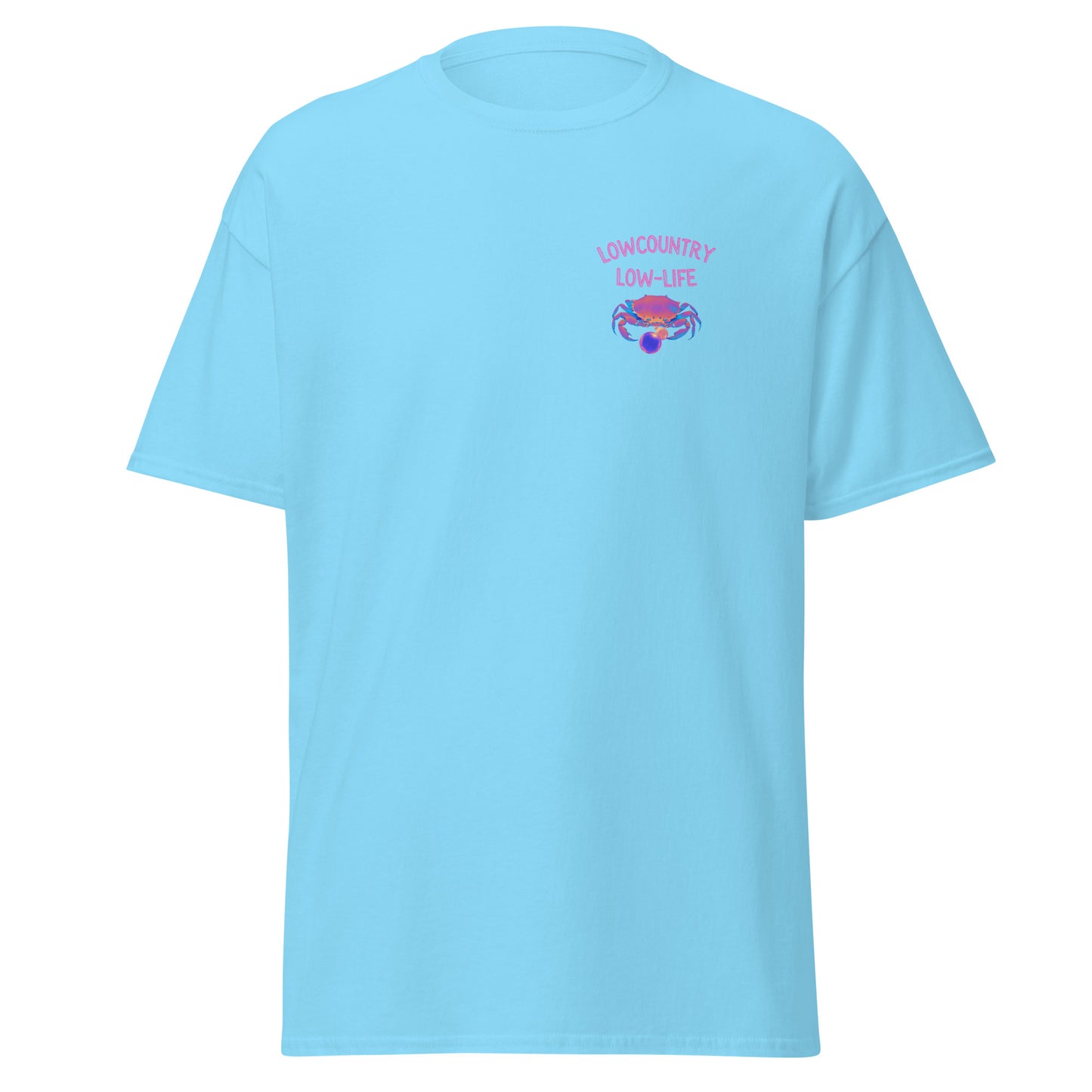 Lowcountry Low-Life T-Shirt - Blue Crab Design | Coastal Carolina & Georgia Apparel