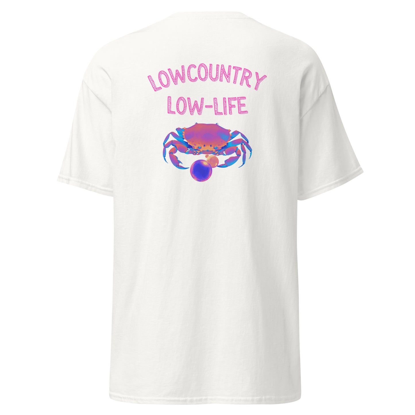 Lowcountry Low-Life T-Shirt - Blue Crab Design | Coastal Carolina & Georgia Apparel