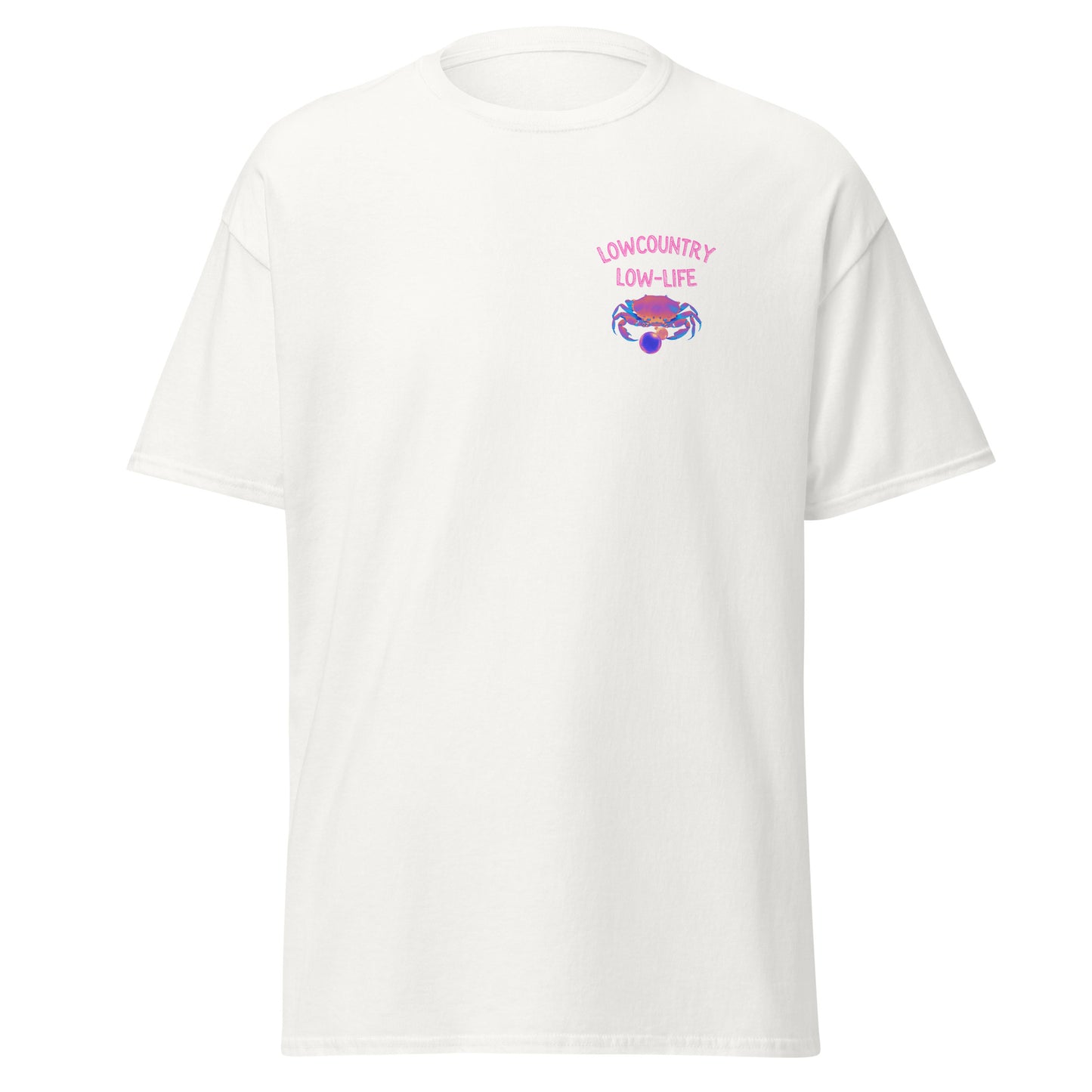 Lowcountry Low-Life T-Shirt - Blue Crab Design | Coastal Carolina & Georgia Apparel