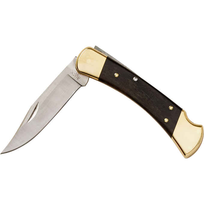 Buck 110 Folding Hunter with Leather Belt Sheath Custom Laser Engraving Option