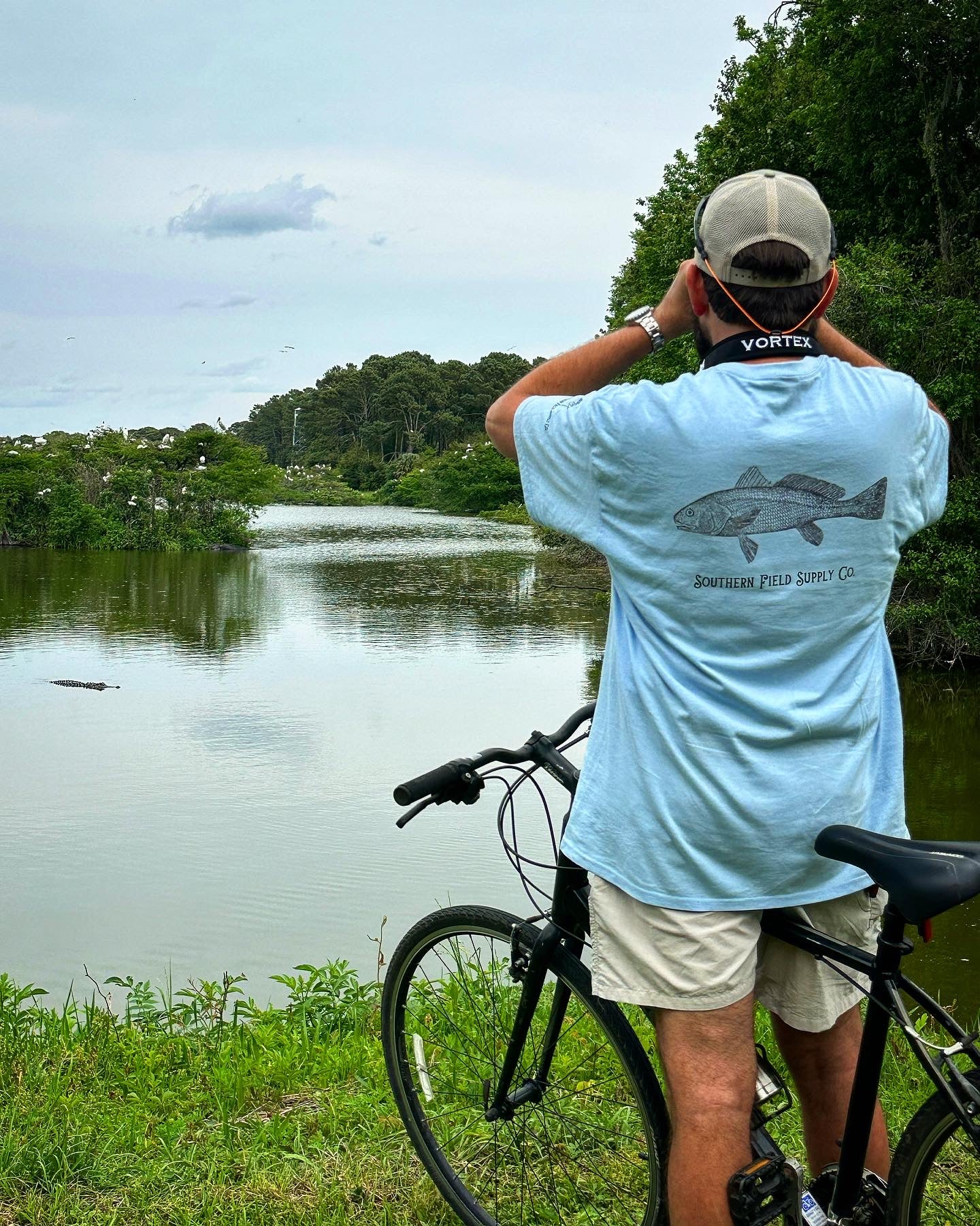 Red Drum Southern Field Supply Tee - red fish - fishermen - gift - for him - outdoors