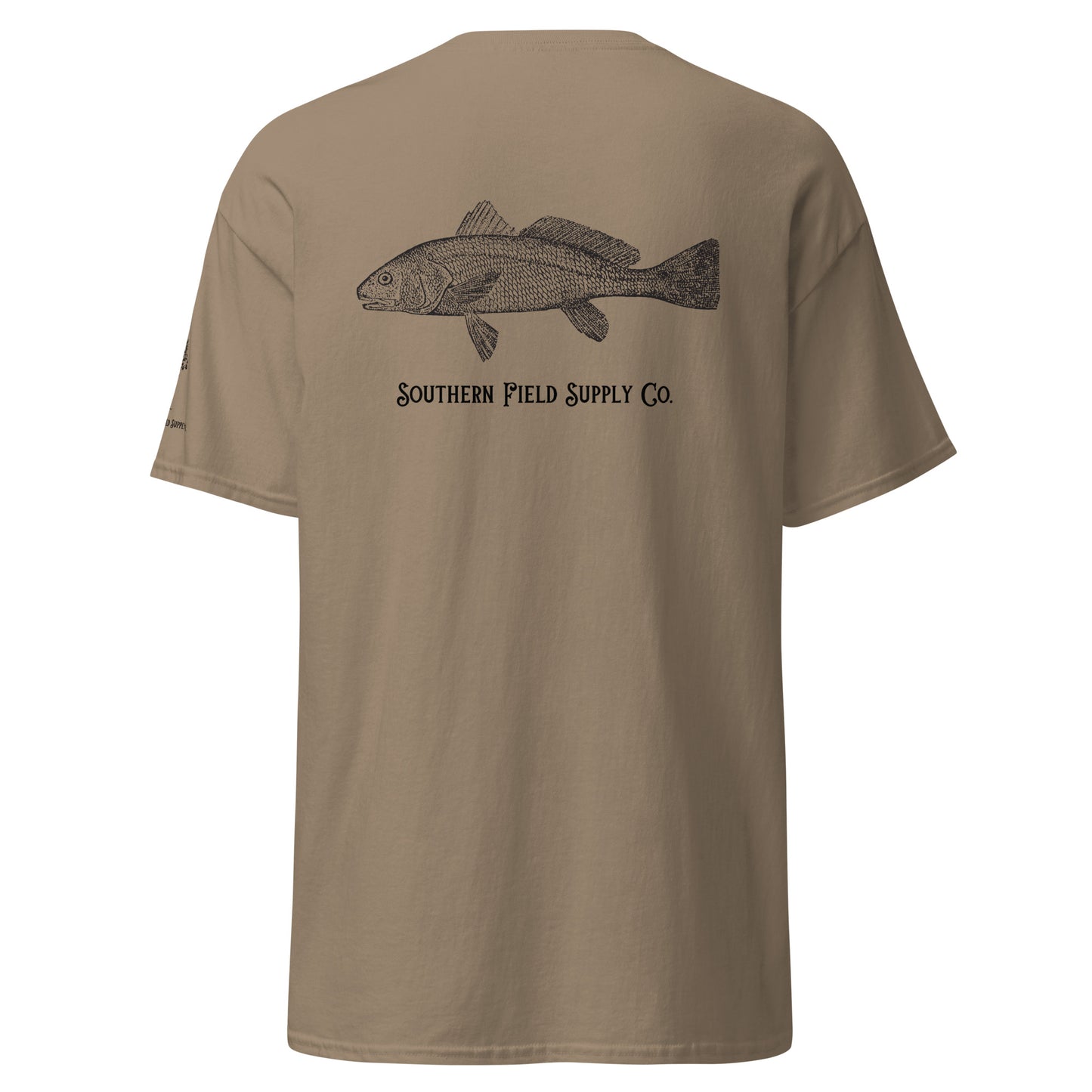 Red Drum Southern Field Supply Tee - red fish - fishermen - gift - for him - outdoors