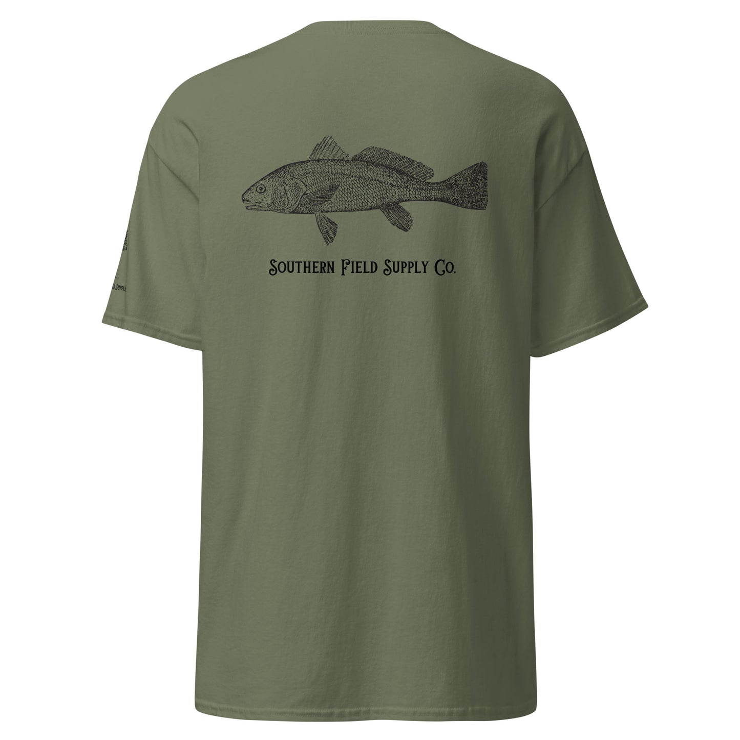 Red Drum Southern Field Supply Tee - red fish - fishermen - gift - for him - outdoors