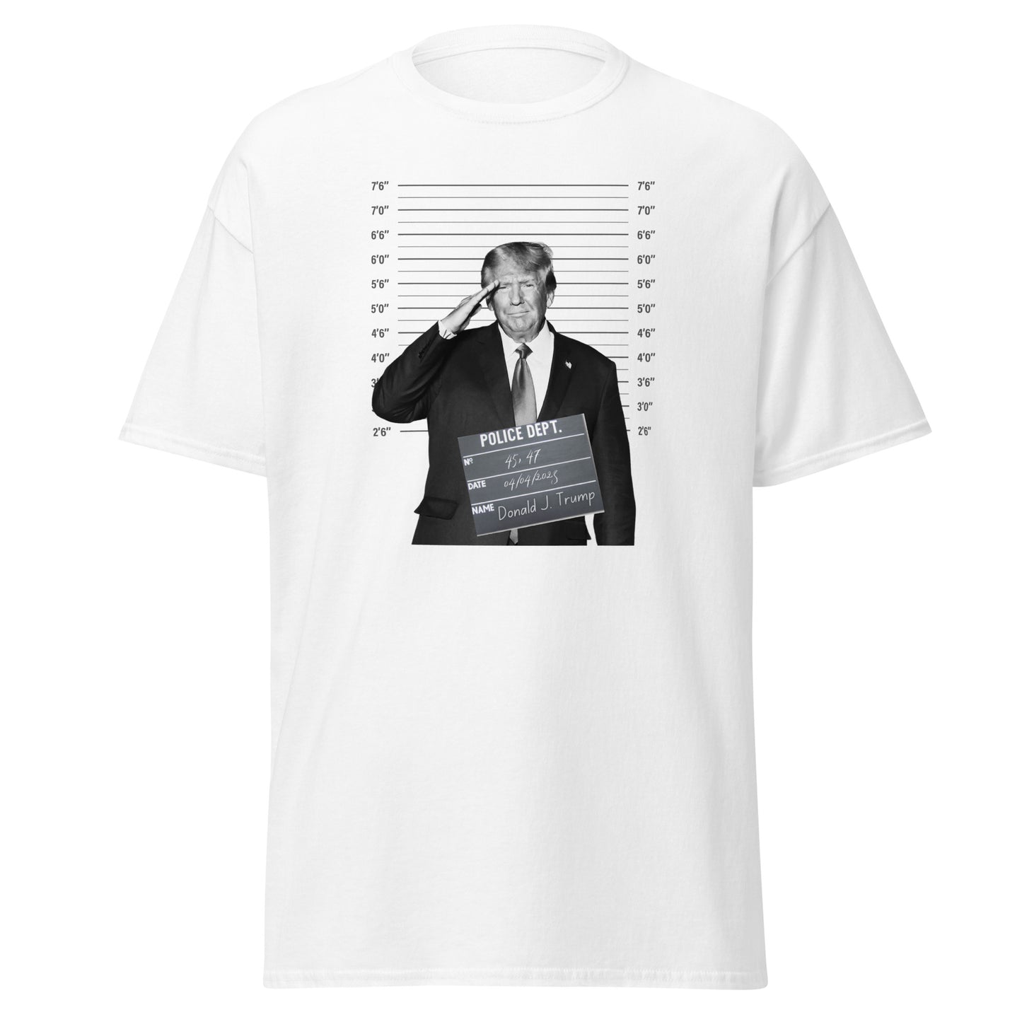 Trump Mug Shot Classic Tee Salute to the Chief tshirt