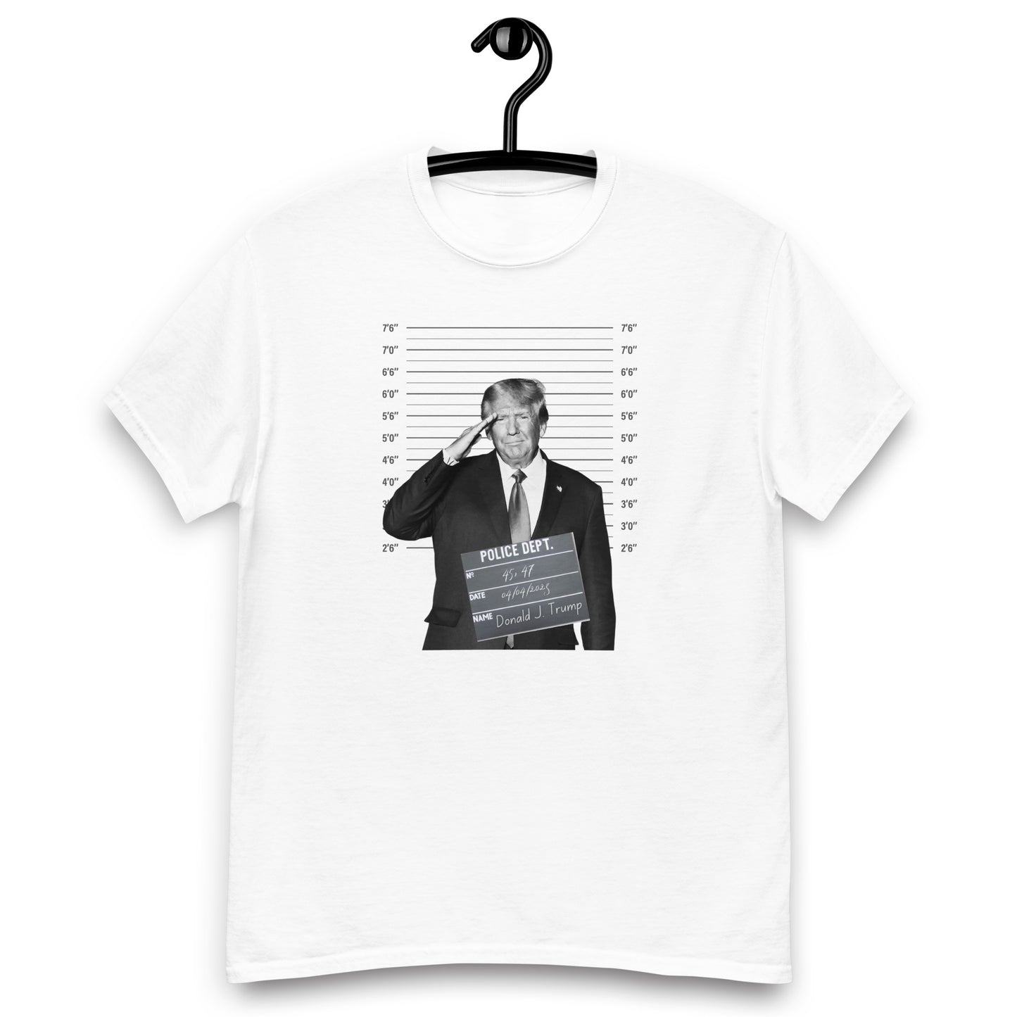 Trump Mug Shot Classic Tee Salute to the Chief tshirt