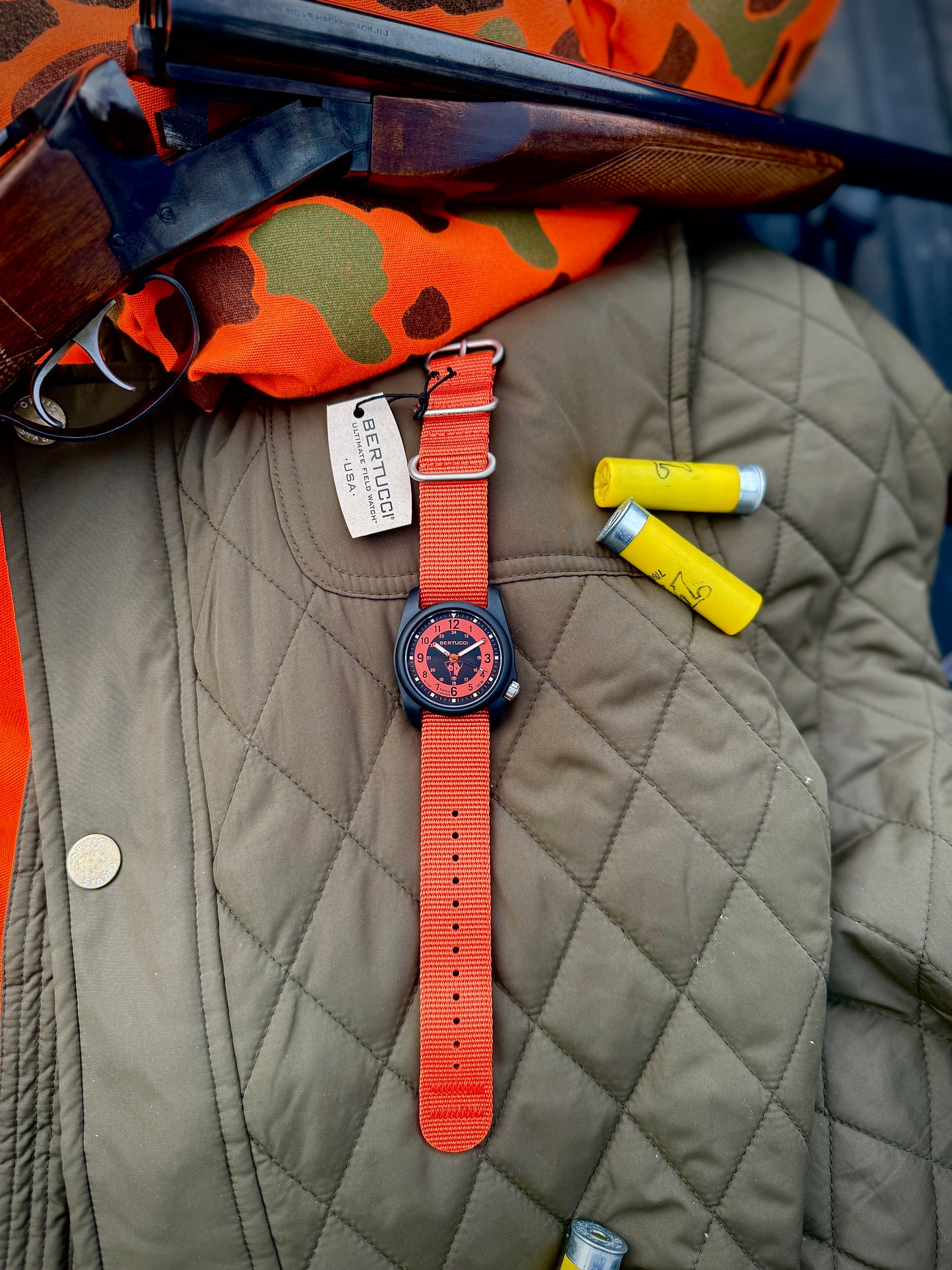 Bertucci #11119 DX3® Field™ - Base Camp Enzo™ Dial, Base Camp Orange™ Nylon Band
