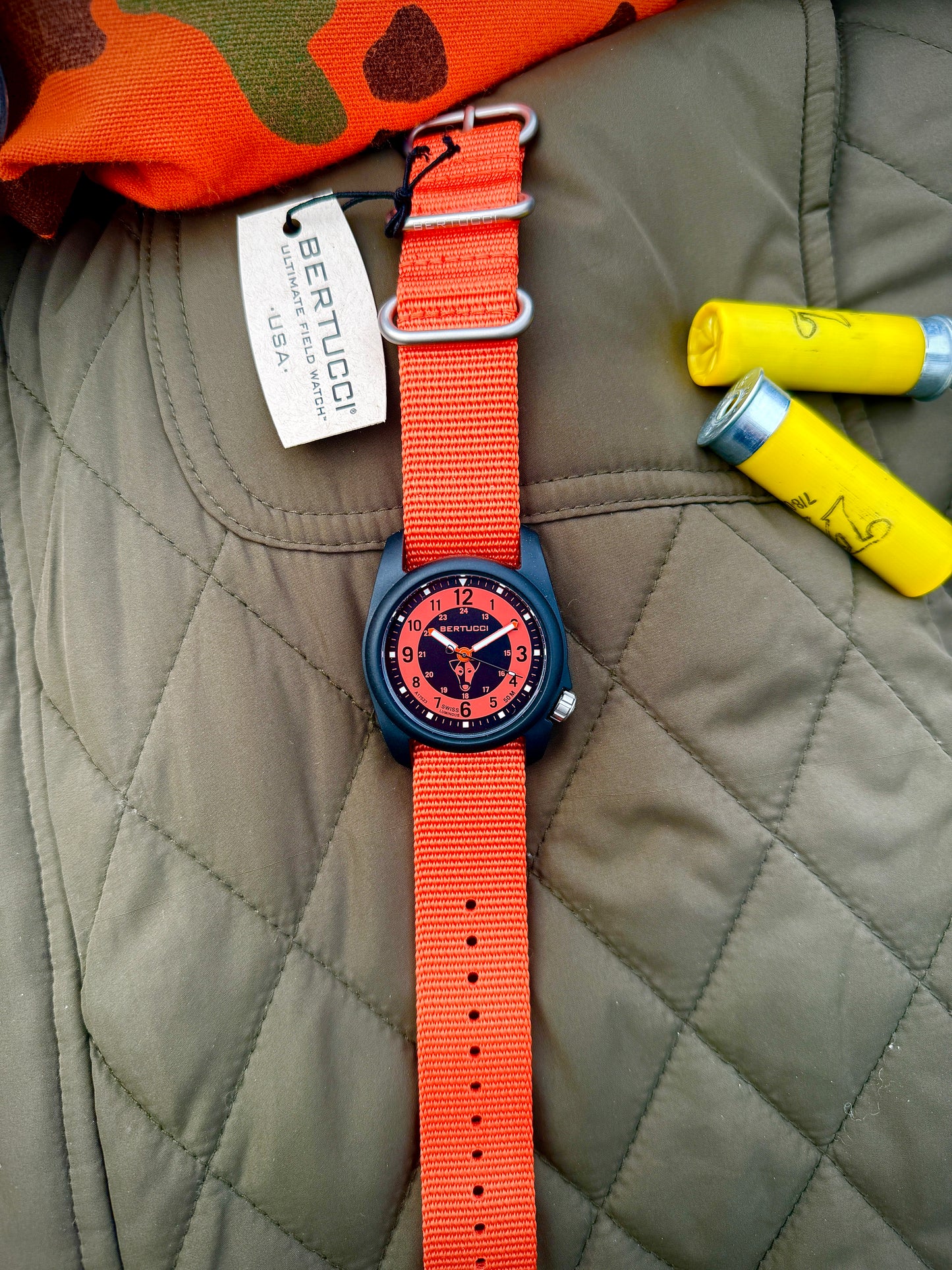 Bertucci #11119 DX3® Field™ - Base Camp Enzo™ Dial, Base Camp Orange™ Nylon Band